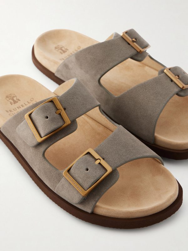 Buckled Suede Sandals - CU