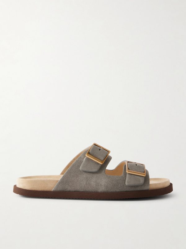 Buckled Suede Sandals