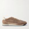 Leather-Trimmed Suede Sneakers Leather-Trimmed Suede Sneakers