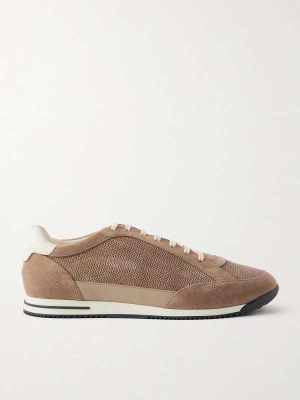 Leather-Trimmed Suede Sneakers Leather-Trimmed Suede Sneakers