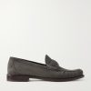 Flex Suede Penny Loafers
