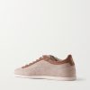 Suede-Trimmed Leather Sneakers - BK Suede-Trimmed Leather Sneakers - BK