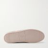 Suede-Trimmed Leather Sneakers - E1 Suede-Trimmed Leather Sneakers - E1