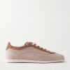 Suede-Trimmed Leather Sneakers Suede-Trimmed Leather Sneakers
