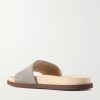 Suede Slides - BK Suede Slides - BK