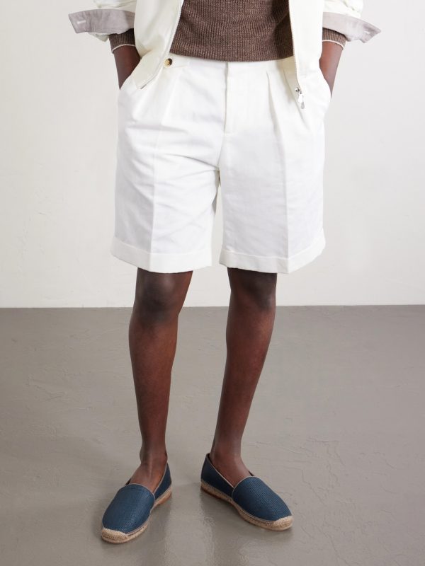 Suede-Trimmed Raffia Espadrilles - OU