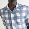 Camp-Collar Checked Poplin Shirt - E1