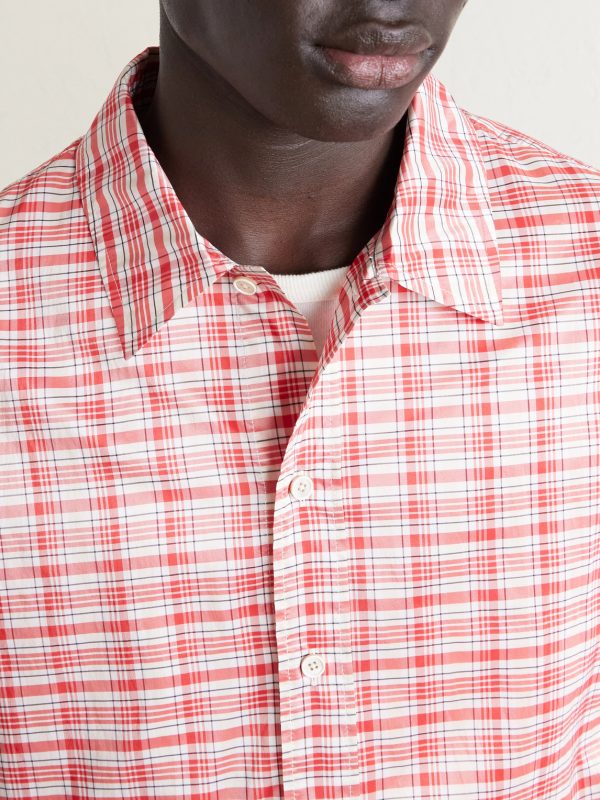 Checked Silk-Blend Shirt - CU Checked Silk-Blend Shirt - CU