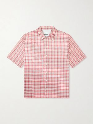 Checked Silk-Blend Shirt Checked Silk-Blend Shirt