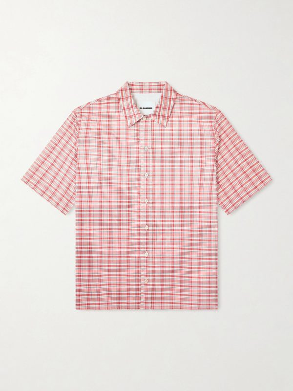 Checked Silk-Blend Shirt Checked Silk-Blend Shirt