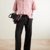 Checked Silk-Blend Shirt - OU Checked Silk-Blend Shirt - OU
