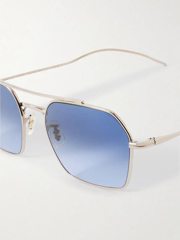 TK-15 D-Frame Gold-Tone Sunglasses - CU TK-15 D-Frame Gold-Tone Sunglasses - CU