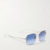 TK-15 D-Frame Gold-Tone Sunglasses - FR TK-15 D-Frame Gold-Tone Sunglasses - FR
