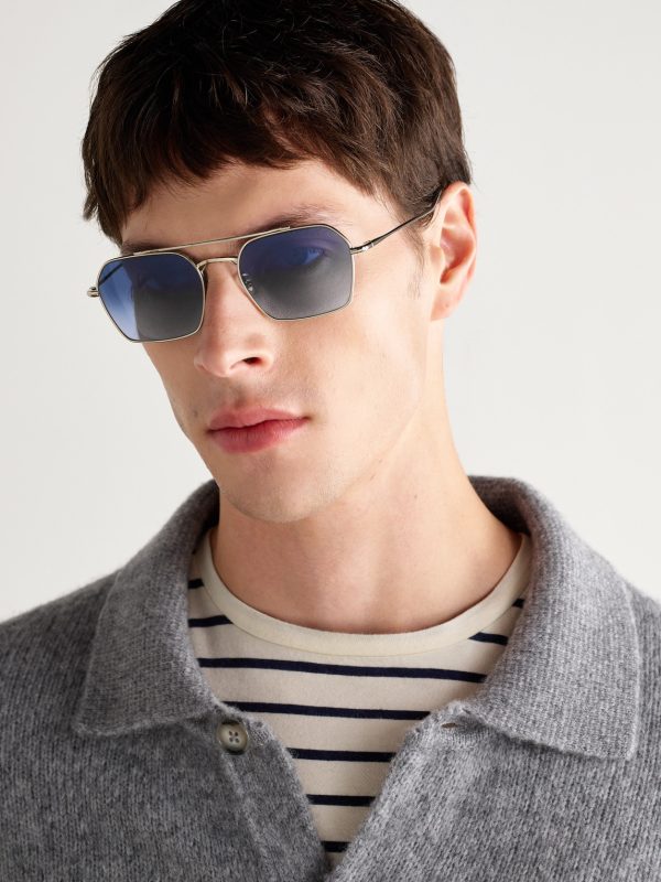 TK-15 D-Frame Gold-Tone Sunglasses - OU TK-15 D-Frame Gold-Tone Sunglasses - OU