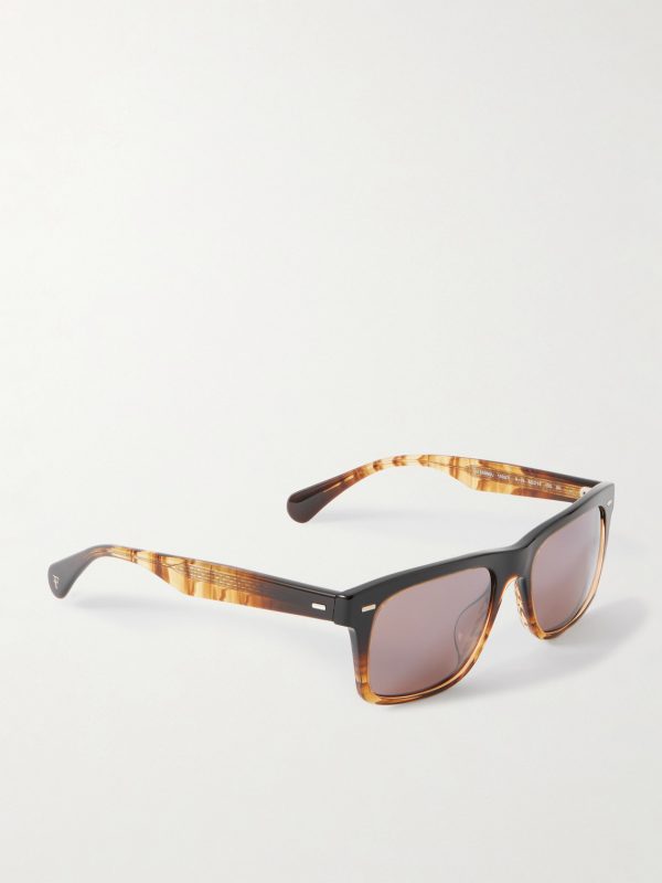 + Roger Federer R-16 Square-Frame Degradé Acetate Sunglasses - FR + Roger Federer R-16 Square-Frame Degradé Acetate Sunglasses - FR