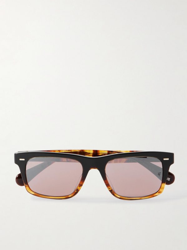 + Roger Federer R-16 Square-Frame Degradé Acetate Sunglasses + Roger Federer R-16 Square-Frame Degradé Acetate Sunglasses