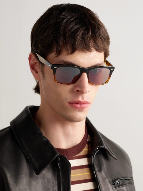 + Roger Federer R-16 Square-Frame Degradé Acetate Sunglasses - OU + Roger Federer R-16 Square-Frame Degradé Acetate Sunglasses - OU