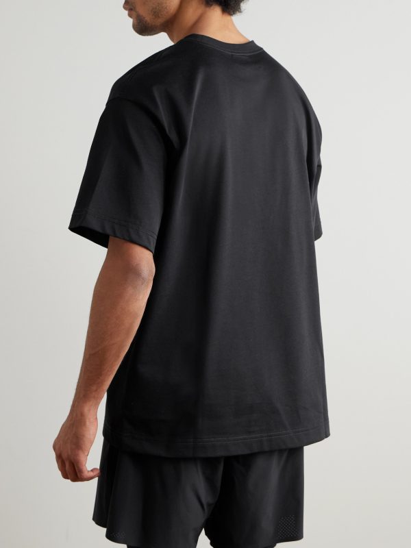 Club Collective-T Logo-Embroidered Cotton-Jersey T-Shirt - BK