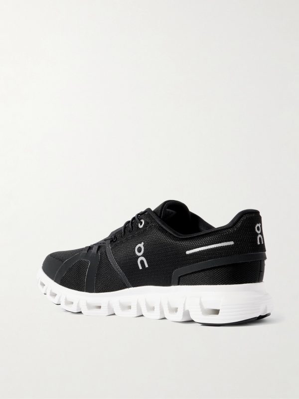 Cloud 6 Rubber-Trimmed Mesh Slip-On Sneakers - BK Cloud 6 Rubber-Trimmed Mesh Slip-On Sneakers - BK