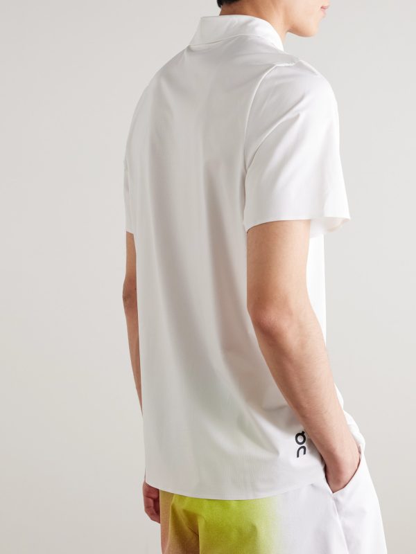 Court Logo-Print Tech-Jersey Tennis Shirt - BK