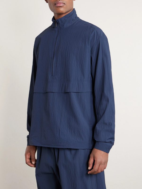 Courtside Textured-Shell Half-Zip Jacket - FR