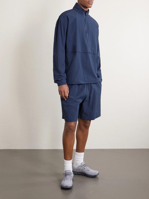 Courtside Textured-Shell Half-Zip Jacket - OU