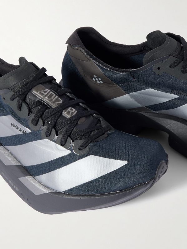 Adizero Adios Pro 4 Rubber-Trimmed Ripstop Running Sneakers - CU