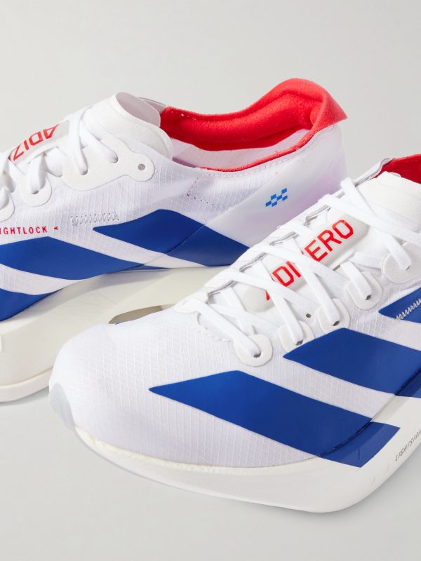 Adizero Adios Pro 4 Rubber-Trimmed Ripstop Running Sneakers - CU Adizero Adios Pro 4 Rubber-Trimmed Ripstop Running Sneakers - CU