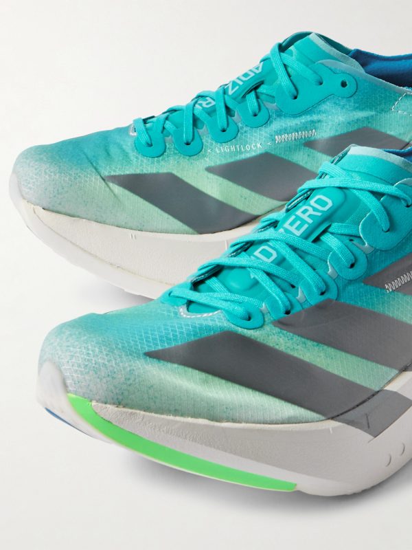 Adizero Adios Pro 4 Rubber-Trimmed Ripstop Running Sneakers - CU Adizero Adios Pro 4 Rubber-Trimmed Ripstop Running Sneakers - CU
