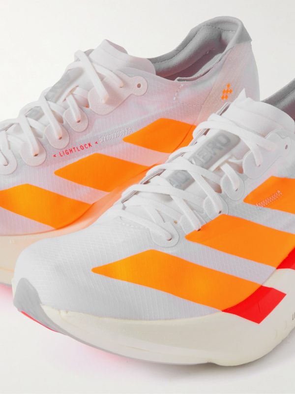 Adizero Adios Pro 4 Rubber-Trimmed Ripstop Running Sneakers - CU Adizero Adios Pro 4 Rubber-Trimmed Ripstop Running Sneakers - CU
