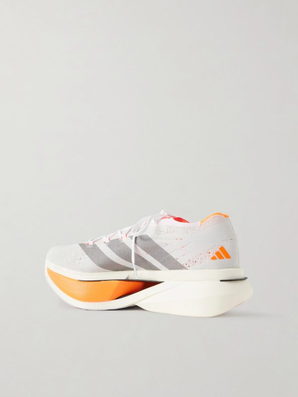 Adizero Prime X3 Striped Rubber-Trimmed STRUNG Running Sneakers - BK