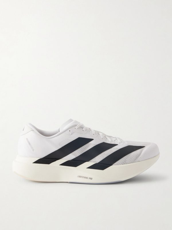 Adizero Evo SL Striped Mesh Running Sneakers