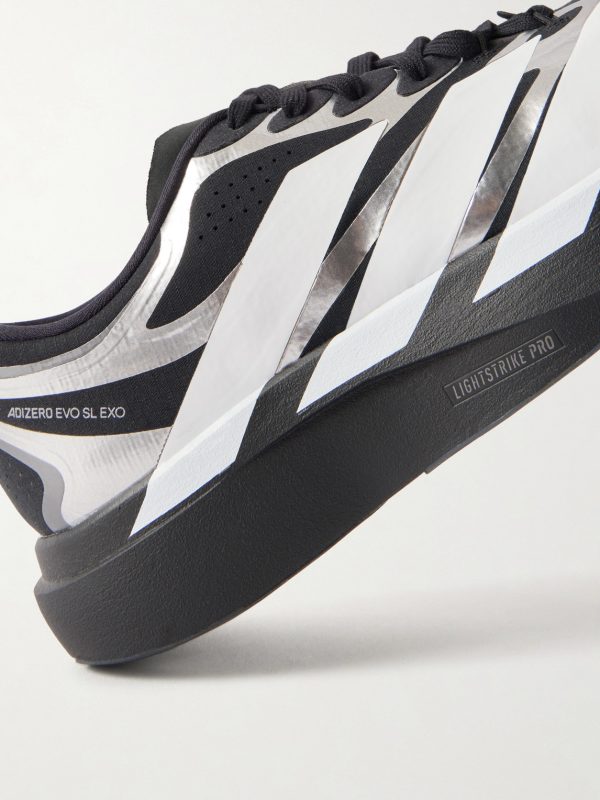 Adizero Evo SL Exo Striped Metallic Sneakers - CU Adizero Evo SL Exo Striped Metallic Sneakers - CU