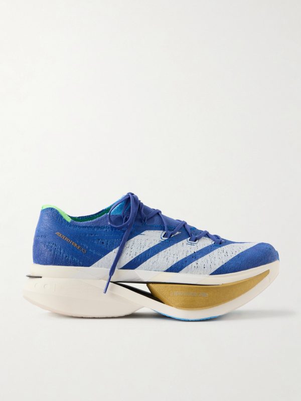 Adizero Prime X3 Striped Rubber-Trimmed STRUNG Running Sneakers Adizero Prime X3 Striped Rubber-Trimmed STRUNG Running Sneakers