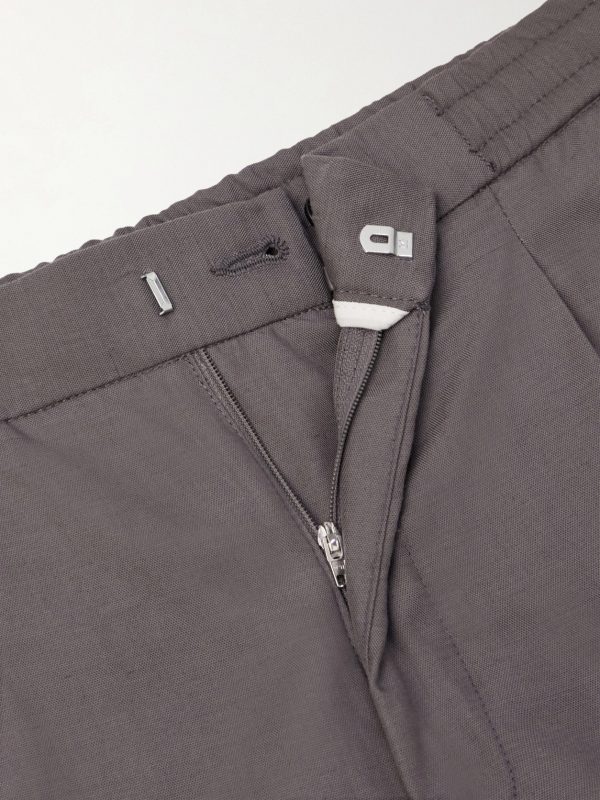 Drew Tapered Pleated Lyocell, Linen and Cotton-Blend Trousers - E1 Drew Tapered Pleated Lyocell, Linen and Cotton-Blend Trousers - E1
