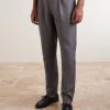 Drew Tapered Pleated Lyocell, Linen and Cotton-Blend Trousers - FR Drew Tapered Pleated Lyocell, Linen and Cotton-Blend Trousers - FR