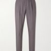 Drew Tapered Pleated Lyocell, Linen and Cotton-Blend Trousers Drew Tapered Pleated Lyocell, Linen and Cotton-Blend Trousers