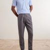 Drew Tapered Pleated Lyocell, Linen and Cotton-Blend Trousers - OU Drew Tapered Pleated Lyocell, Linen and Cotton-Blend Trousers - OU