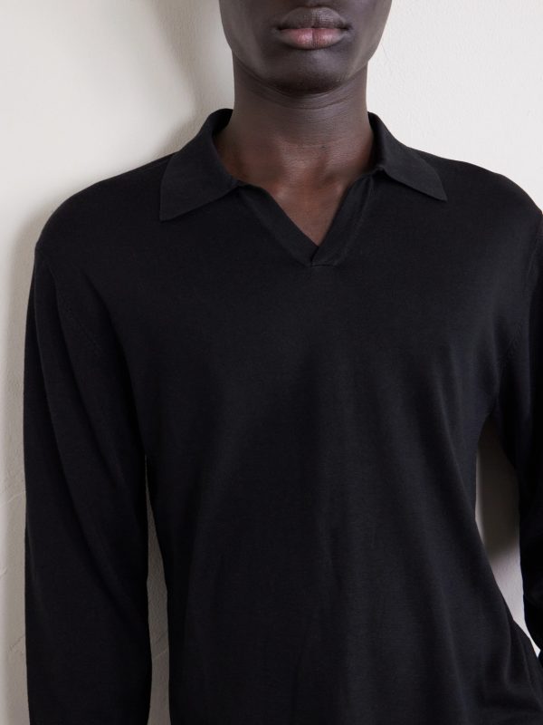 Simone Lyocell and Wool-Blend Polo Shirt - CU Simone Lyocell and Wool-Blend Polo Shirt - CU