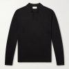 Simone Lyocell and Wool-Blend Polo Shirt Simone Lyocell and Wool-Blend Polo Shirt