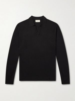 Simone Lyocell and Wool-Blend Polo Shirt Simone Lyocell and Wool-Blend Polo Shirt