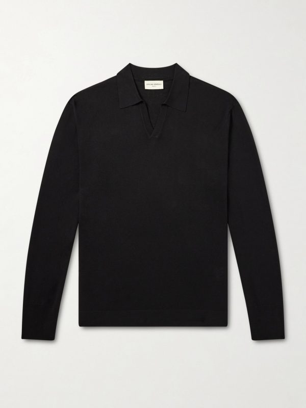 Simone Lyocell and Wool-Blend Polo Shirt Simone Lyocell and Wool-Blend Polo Shirt