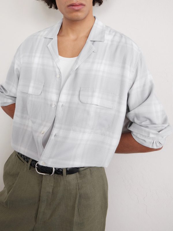 Leto Camp-Collar Checked Twill Shirt - CU