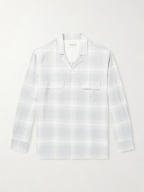 Leto Camp-Collar Checked Twill Shirt