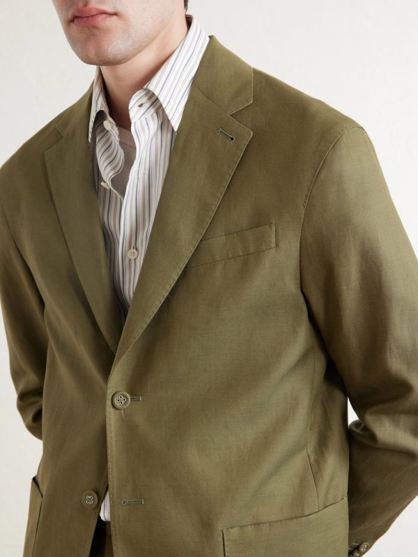 Michel Lyocell, Linen and Cotton-Blend Jacket - CU Michel Lyocell, Linen and Cotton-Blend Jacket - CU