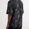 Eren Camp-Collar Sateen Printed Shirt - BK Eren Camp-Collar Sateen Printed Shirt - BK