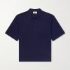 Pele Jacquard-Knit Lyocell and Wool-Blend Polo Shirt