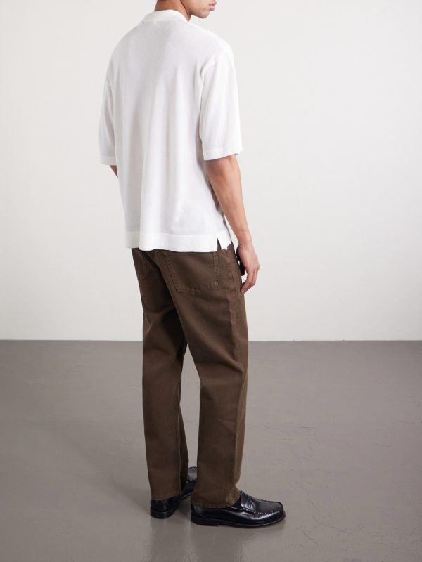 Pele Lyocell and Wool-Blend Polo Shirt - BK Pele Lyocell and Wool-Blend Polo Shirt - BK