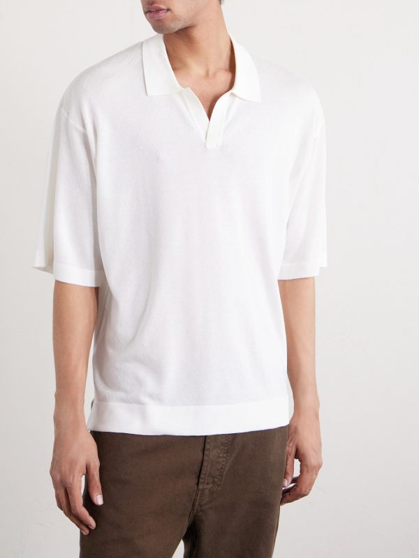 Pele Lyocell and Wool-Blend Polo Shirt - FR Pele Lyocell and Wool-Blend Polo Shirt - FR