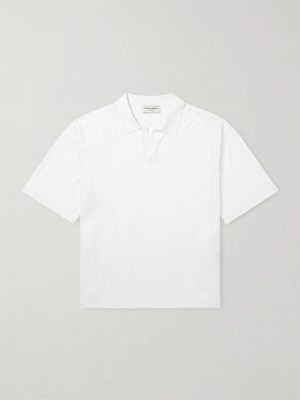 Pele Lyocell and Wool-Blend Polo Shirt Pele Lyocell and Wool-Blend Polo Shirt